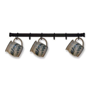Cup or Utensil Rack 24 Inches Long Comes With 6 Movable Hooks