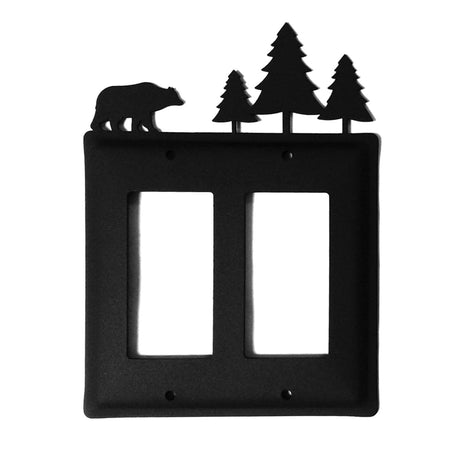 Double Bear & Pine trees Double GFI Cover