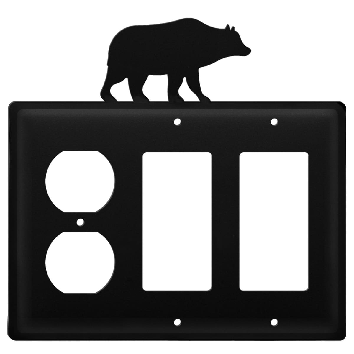 Triple Bear Single Outlet and Double GFI Cover CUSTOM Product