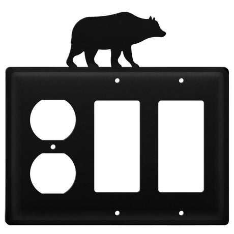 Triple Bear Single Outlet and Double GFI Cover CUSTOM Product