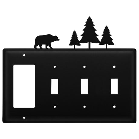 Quad Bear & Pine Trees Single GFI and Triple Switch Cover CUSTOM Product