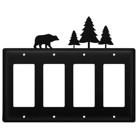 Quad Bear & Pine Trees Quad GFI Cover CUSTOM Product