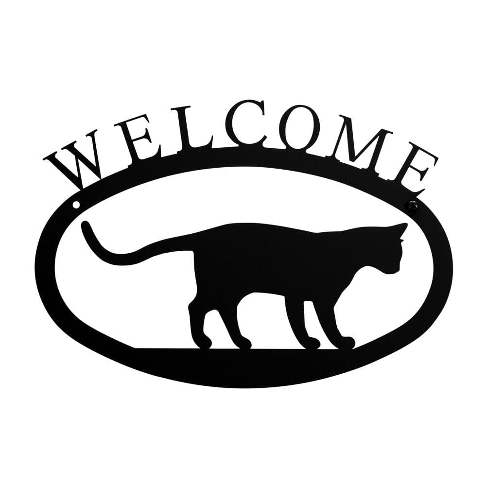 Cat at Play Welcome Sign Small