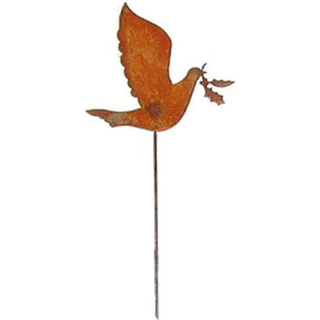 Dove Rusted Garden Stake