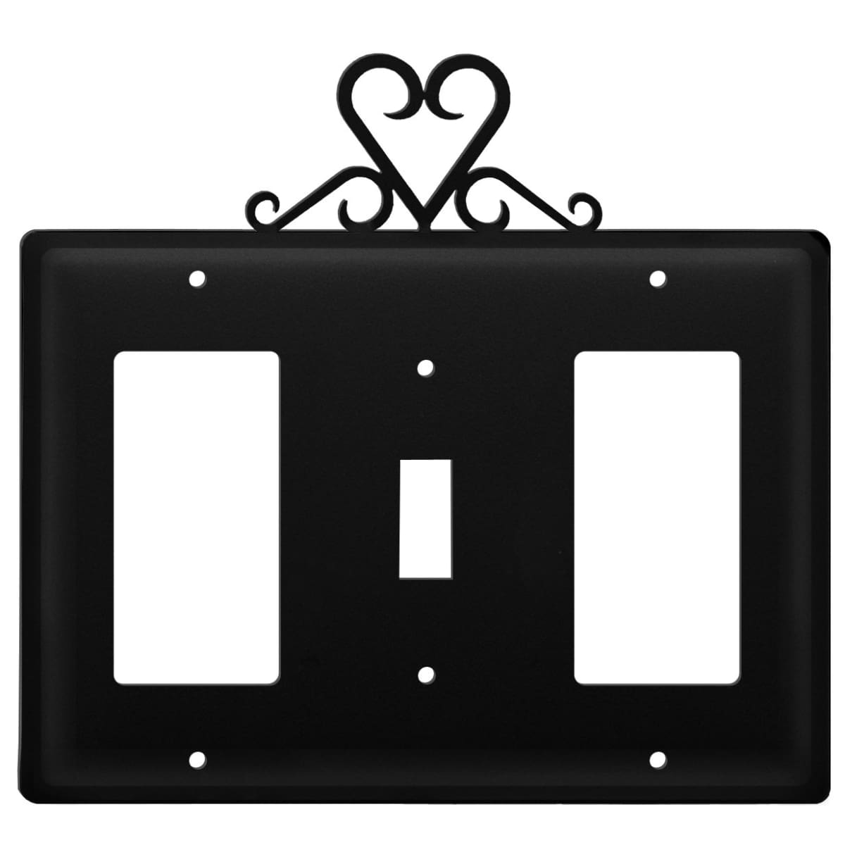 Triple Heart Single GFI Switch and GFI Cover CUSTOM Product