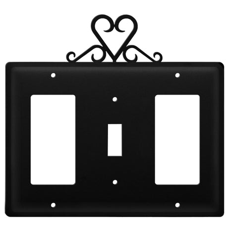 Triple Heart Single GFI Switch and GFI Cover CUSTOM Product
