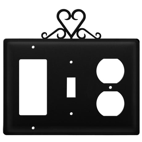 Triple Heart Single GFI Switch and Outlet Cover CUSTOM Product