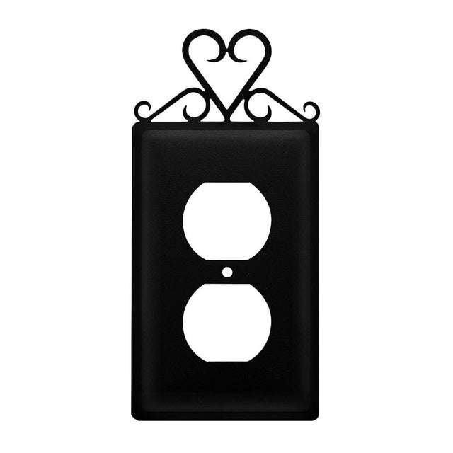 Single Heart Single Outlet Cover