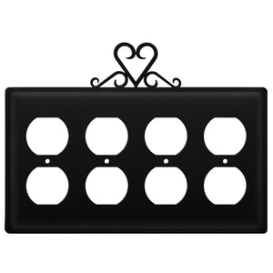 Quad Heart Quad Outlet Cover CUSTOM Product
