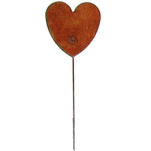 Heart Rusted Garden Stake