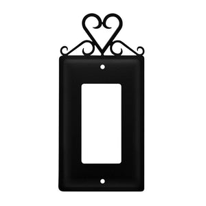 Single Heart Single GFI Cover