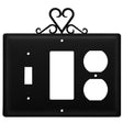 Triple Heart Single Switch GFI and Outlet Cover CUSTOM Product