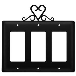 Triple Heart Triple GFI Cover CUSTOM Product
