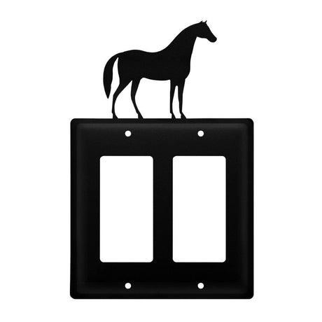Double Horse Double GFI Cover