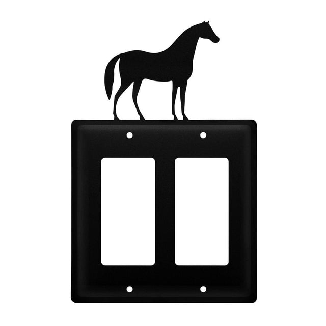 Double Horse Double GFI Cover