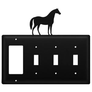 Quad Horse Single GFI and Triple Switch Cover CUSTOM Product