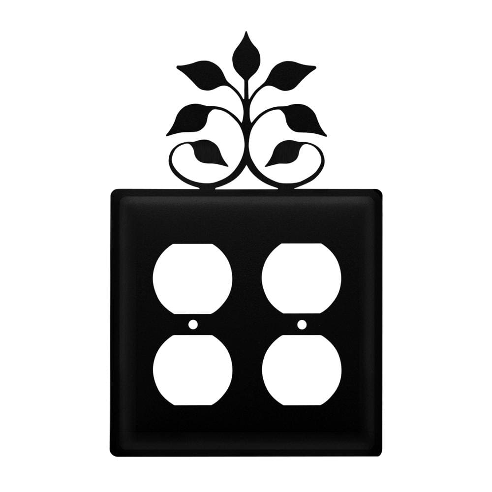 Double Leaf Fan Double Outlet Cover