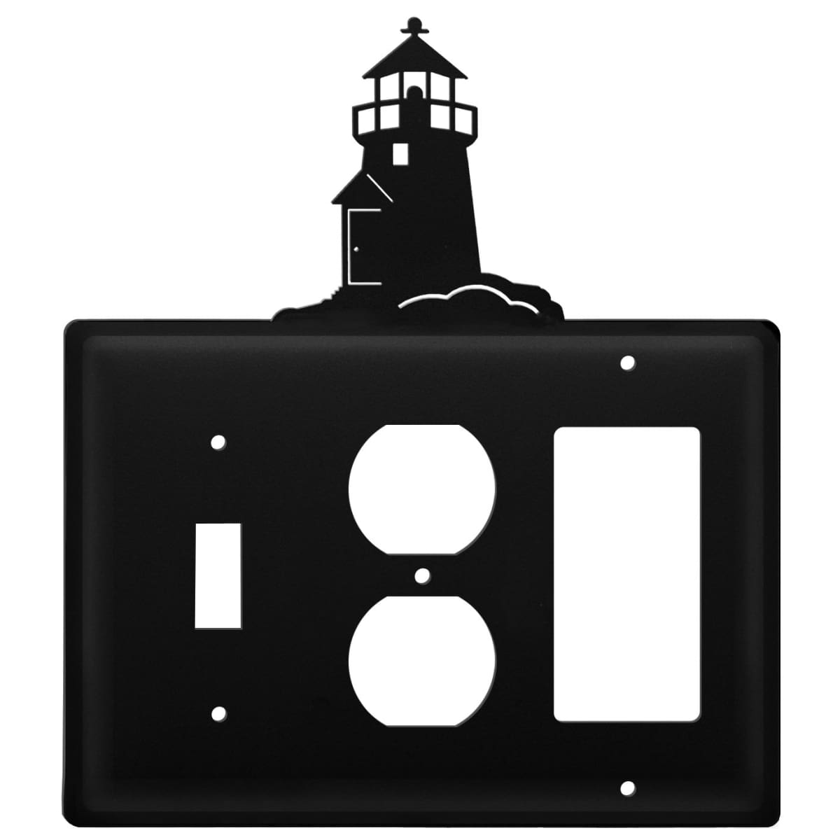 Triple Lighthouse Single Switch Outlet and GFI Cover CUSTOM Product