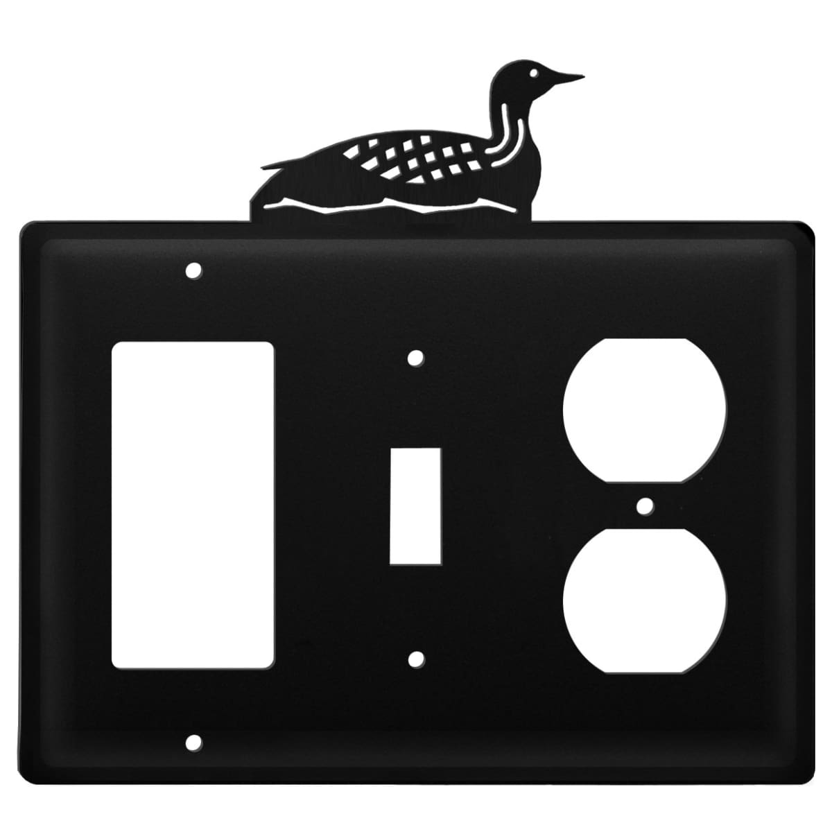 Triple Loon Single GFI Switch and Outlet Cover CUSTOM Product