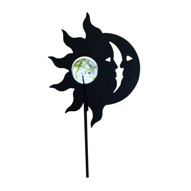 Sun Moon Marble Garden Stake