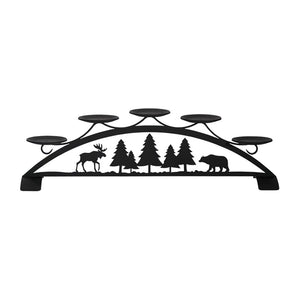 Moose & Bear Table Top Pillar Candle Holder