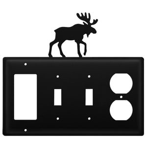 Quad Moose Single GFI Double Switch and Single Outlet Cover CUSTOM Product