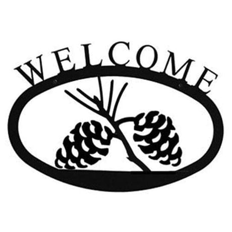 Pinecone Welcome Sign LG