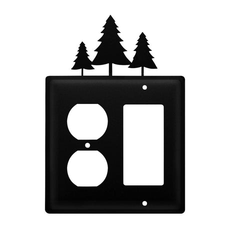 Double Pine Trees Single Outlet and GFI Cover CUSTOM Product
