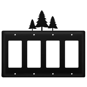 Quad Pine Trees Quad GFI Cover CUSTOM Product
