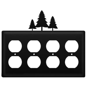 Quad Pine Trees Quad Outlet Cover CUSTOM Product
