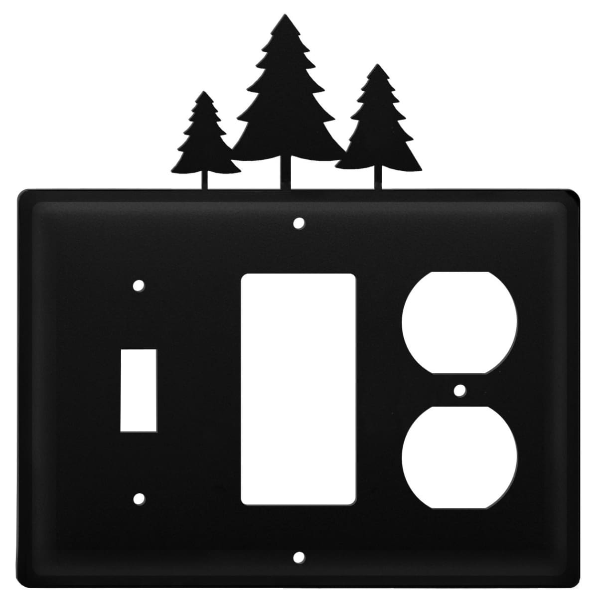 Triple Pine Trees Single Switch GFI and Outlet Cover CUSTOM Product