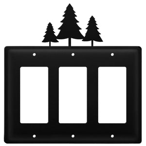 Triple Pine Trees Triple GFI Cover CUSTOM Product