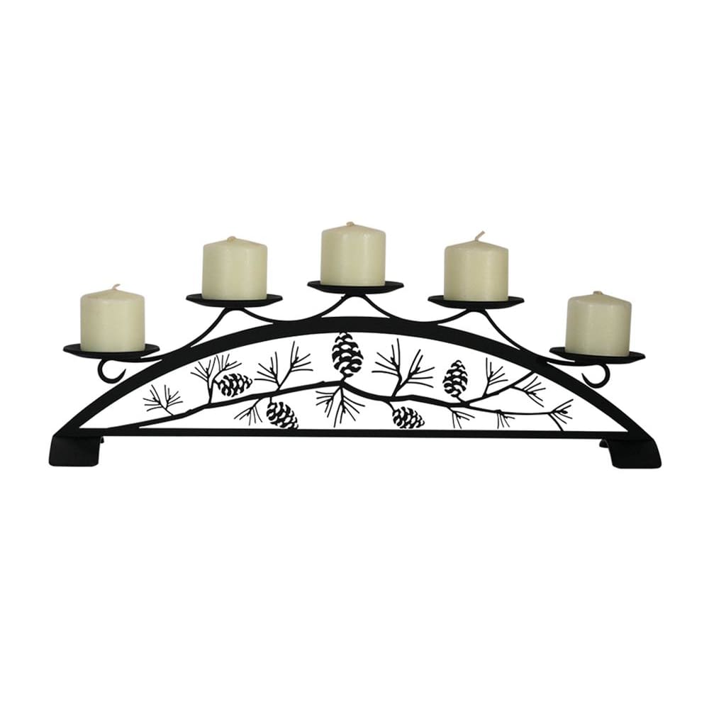 Pinecone Table Top Pillar Candle Holder