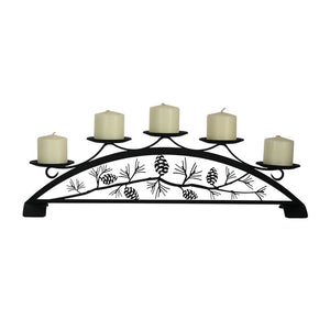 Pinecone Table Top Pillar Candle Holder