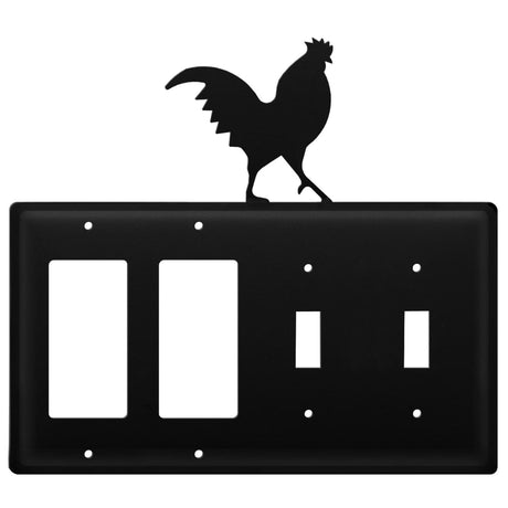 Quad Rooster Double GFI and Double Switch Cover CUSTOM Product