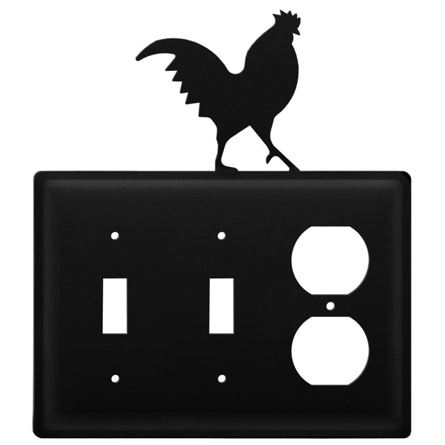 Triple Rooster Double Switch & Single Outlet Cover