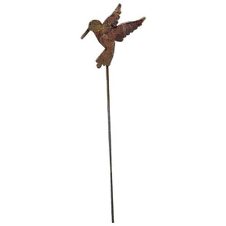 Hummingbird Rusted Garden Stake