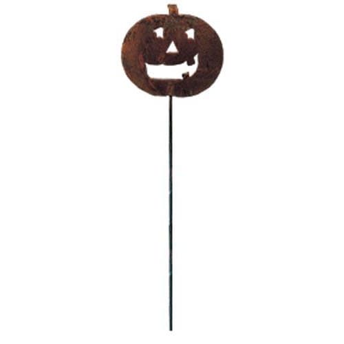 Pumpkin Rusted Garden Stake