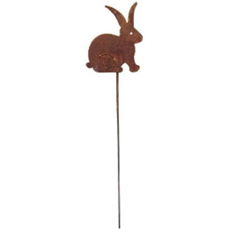 Bunny Rusted Garden Stake