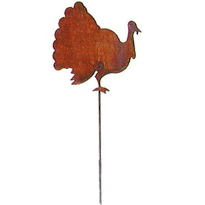 Turkey Rusted Garden Stake