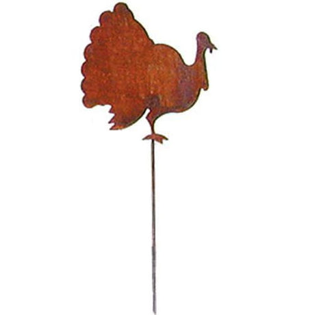 Turkey Rusted Garden Stake