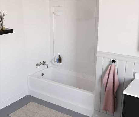 Swanstone BT-3060L/R 30 x 60 Veritek Alcove Bathtub with Left Hand Drain in White BT03060LD.010