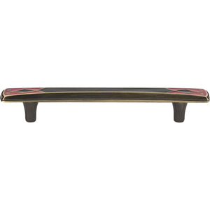 Atlas Homewares Canterbury Pull 5 1/16 Inch (c-c) Black & Red