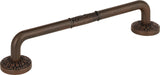 Atlas Homewares Hammered Medallion Pull 5 Inch (c-c) Rust