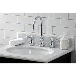 Kingston Brass KS2981BAL Heirloom Widespread Bathroom Faucet with Brass Pop-Up, Polished Chrome