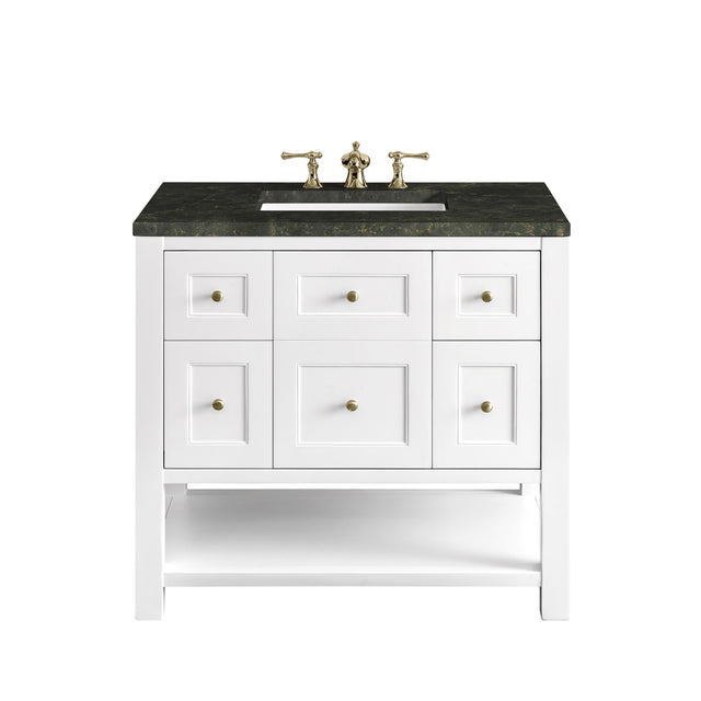 Breckenridge 36" Single Vanity, Bright White, w/ 3 CM Phantome Eclos Top