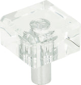 Atlas Homewares Optimism Square Knob 1 1/4 Inch Polished Chrome