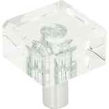 Atlas Homewares Optimism Square Knob 1 1/4 Inch Polished Chrome