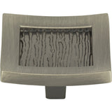Atlas Homewares Primitive Square Knob 1 1/2 Inch Brushed Nickel