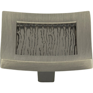 Atlas Homewares Primitive Square Knob 1 1/2 Inch Brushed Nickel